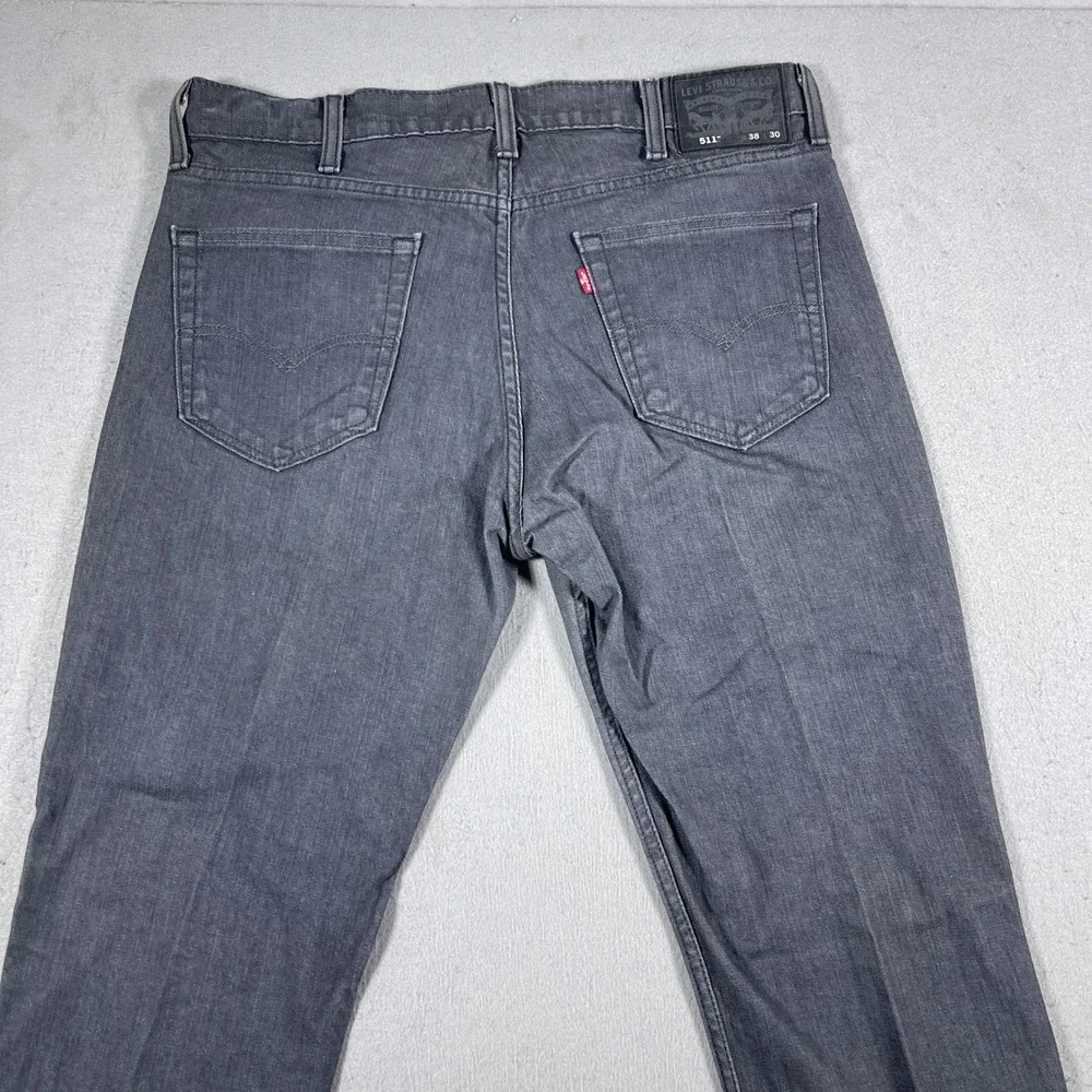 Levi's 511 Slim Fit Jeans Men 38x30 Gray‎ Stretch Denim Modern Casual Fits 36x29